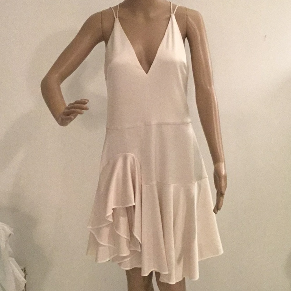 Halston satin flown dress